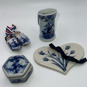 Blue and White Ceramic decor set